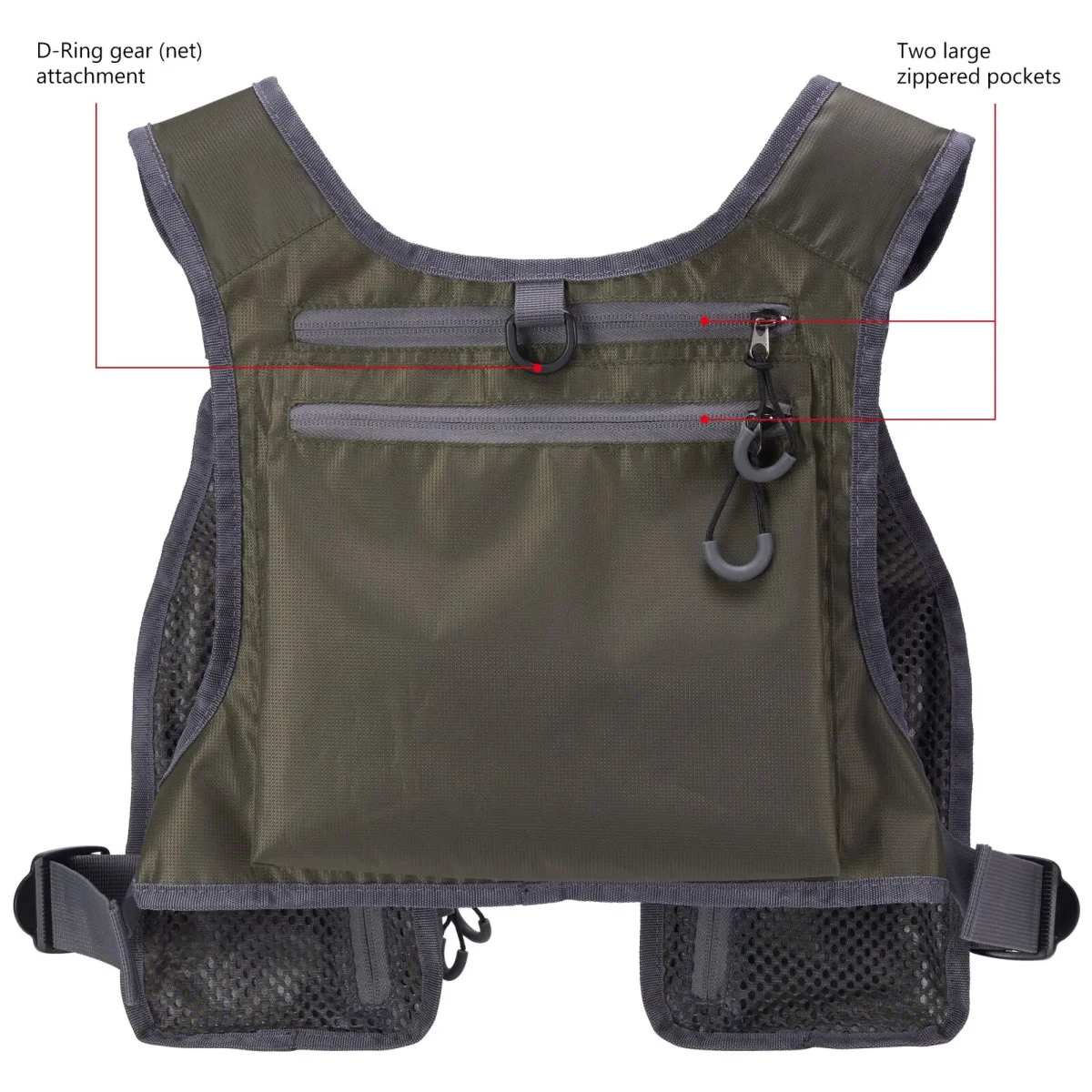 Colete de Pesca Ultraligeiro Bassdash FV08 com Pack Frontal Ajustável - Image 3