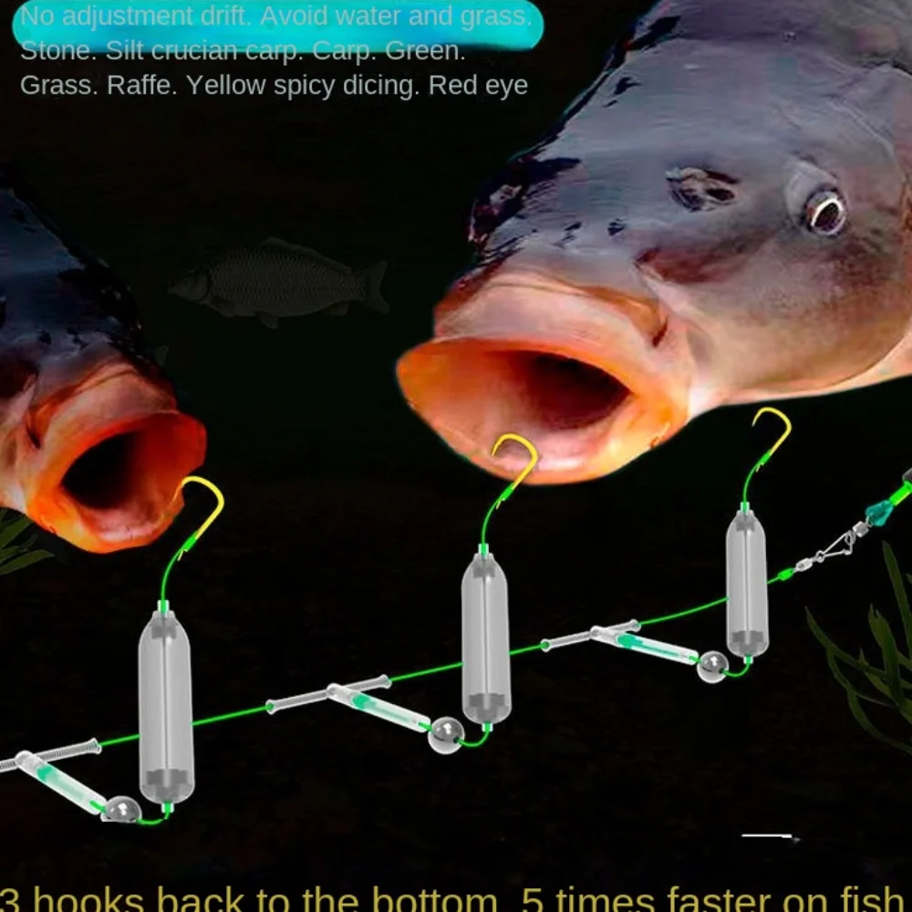 Montagem para Carpa com 3 Anzóis Iseni e Sistema Anti-fundo - Image 4