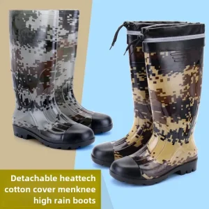 Botas de Pesca Impermeáveis Camufladas Cano Alto