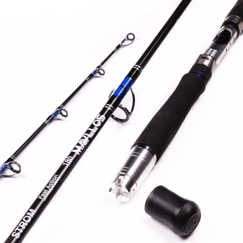 Cana Jigging Mavllos Storm Tuna 1.8m–2.1m, Ação Rápida, 3 Secções, 70–250g, 30–50lb, Carbono 24T, para Pesca Embarcada - Image 8