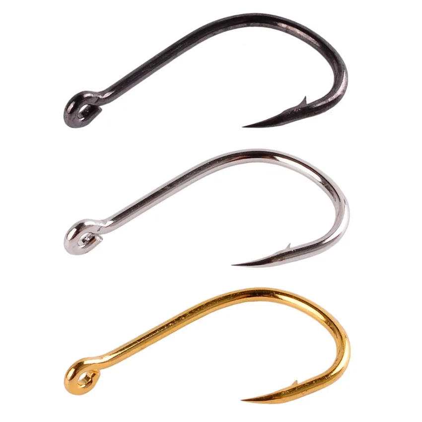 Conjunto de Anzóis J Aorace em Aço Carbono com Farpa (100 Unidades) - Image 4
