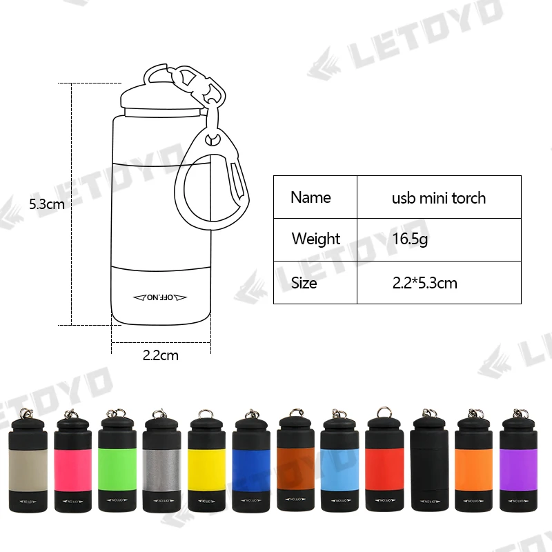 Lanterna UV LED LETOYO Recarrregável à Prova de Água para Amostras e Jerks - Image 3