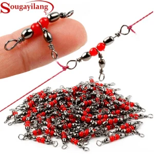 Destorcedor Sougayilang Triplo 3 Vias com Pérolas de Pesca (20–500 un.)