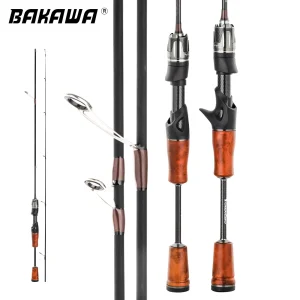 Cana BAKAWA Ultraligeira 1.39m–1.80m em Carbono, 2 Secções, Spinning e Casting