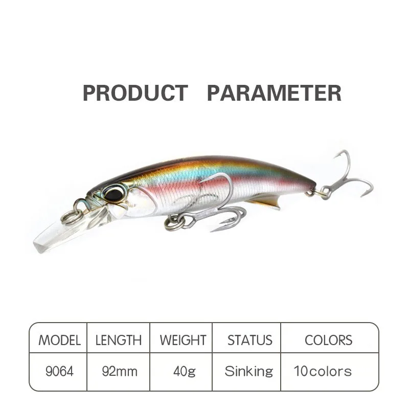 Amostra Jerkbait Sinking 92mm 40g - Image 5