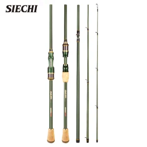 Cana SIECHI em Carbono, Spinning e Casting – 1.8m/2.1m/2.4m Ação F