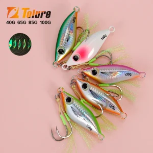 Jig Metálico Butterball TOLU 45g 65g 85g 100g Luminescente para Shore Jigging e Vertical