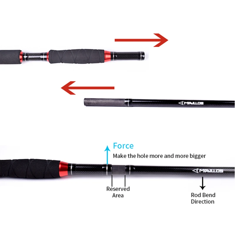 Cana Jigging Mavllos Storm Tuna 1.8m–2.1m, Ação Rápida, 3 Secções, 70–250g, 30–50lb, Carbono 24T, para Pesca Embarcada - Image 6