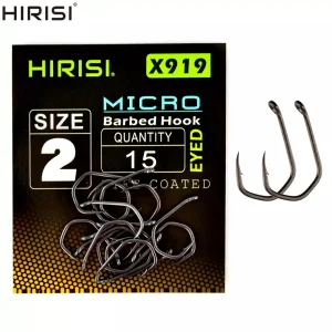 Anzóis Micro Farpa PTFE HIRISI X919 15pcs