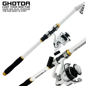 Conjunto Cana Telescópica GHOTDA 2.1M a 3.6M com Carreto DK