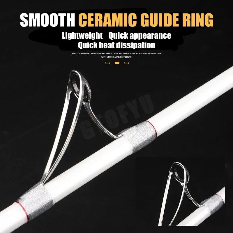 Cana Jigging Trolling GTOFYU Super Rígida 1.8M–2.28M 20kg 3 Secções em Carbono - Image 3
