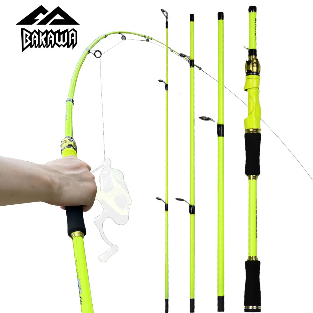 Cana de Pesca BAKAWA Spinning/Casting 1.8M/2.1M 4 Secções Ação F - Image 2