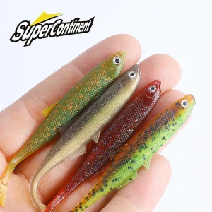 Amostra Softbait Supercontinent Leanness ShadTeez 60mm ou 80mm com Olhos 3D