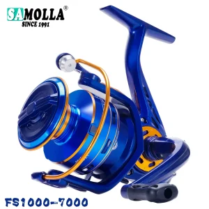 Carreto de Spinning SAMOLLA 1000–7000 com Bobine Metálica