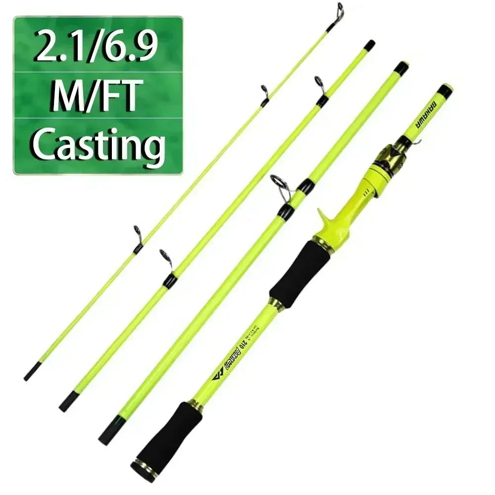 Cana de Pesca BAKAWA Spinning/Casting 1.8M/2.1M 4 Secções Ação F - Image 8